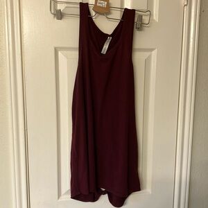 Purple open back tank top